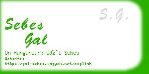 sebes gal business card